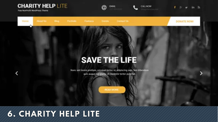 Charity Help Lite wordpress theme
